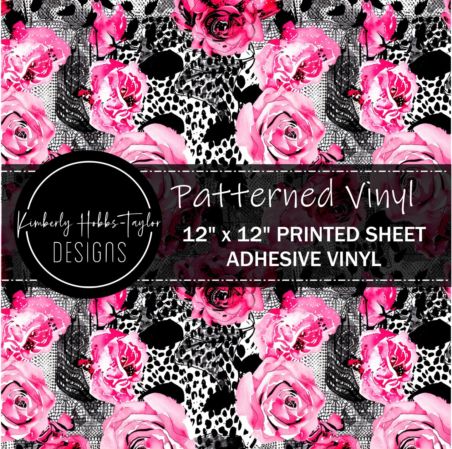 Abstract Floral Q vinyl