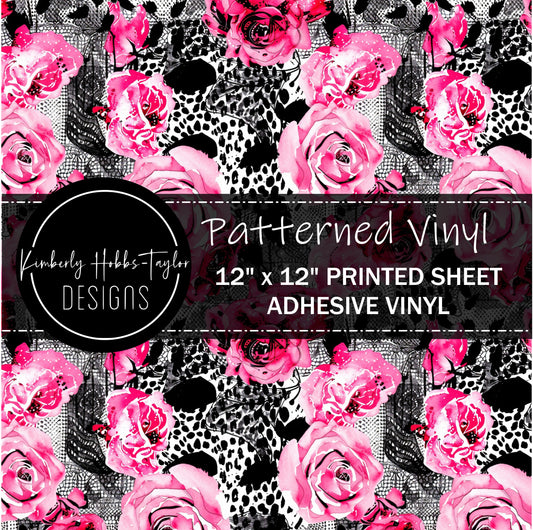 Abstract Floral Q vinyl