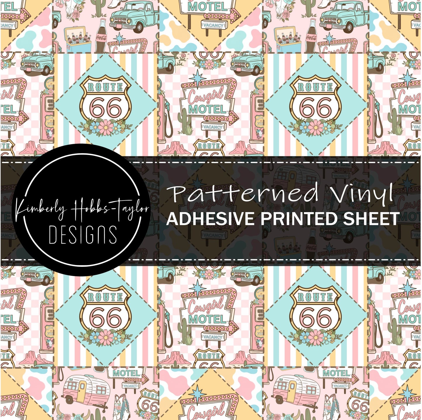 Route Sixty Six Cowgirl Quilt vinyl