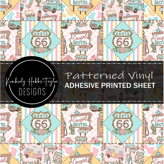 Route Sixty Six Cowgirl Quilt vinyl