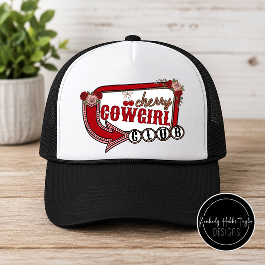 DTF Hat Transfer - Cherry Cowgirl Club