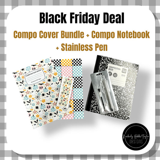 Pastel Spooky Compo Cover Bundle + Compo Notebook + Stainless Pen