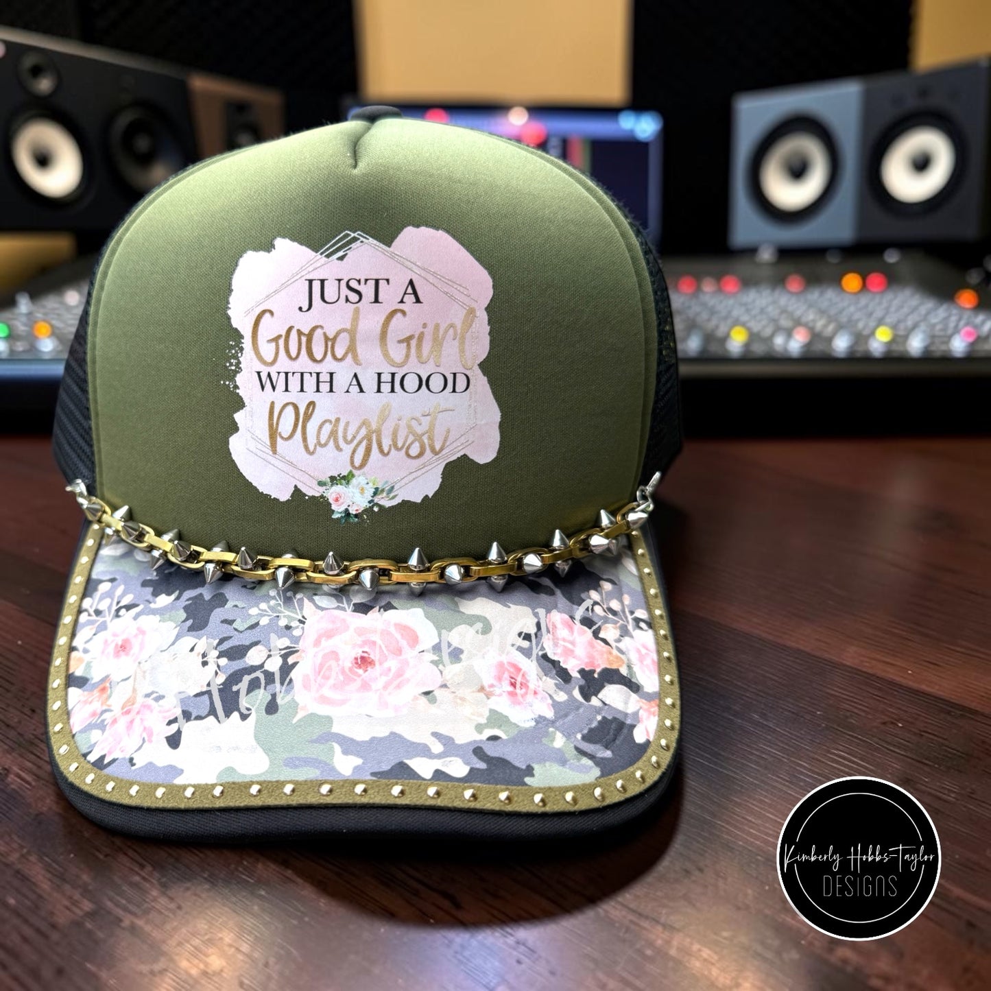 DTF Hat Transfer - Just a Good Girl with a Hood Playlist
