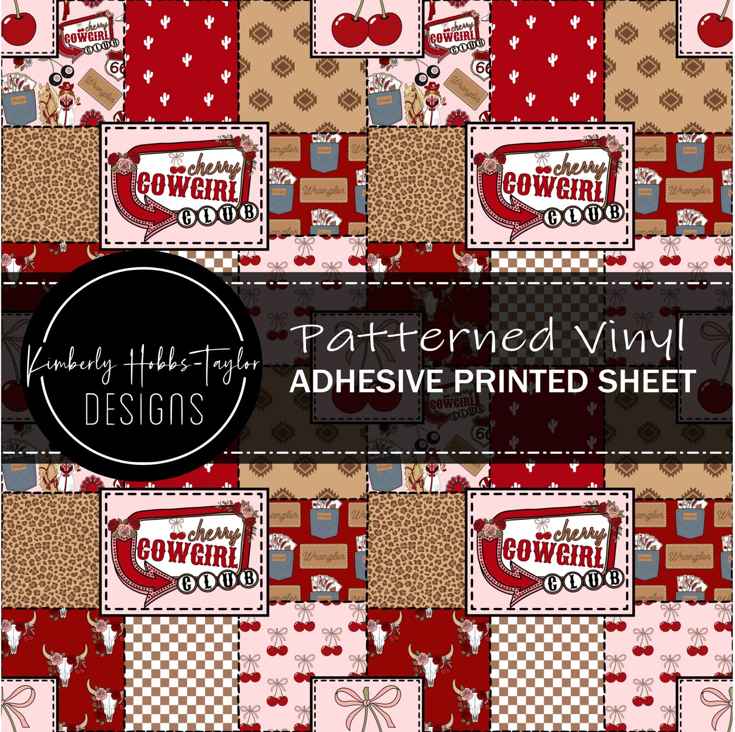Cherry Cowgirl Patchwork vinyl
