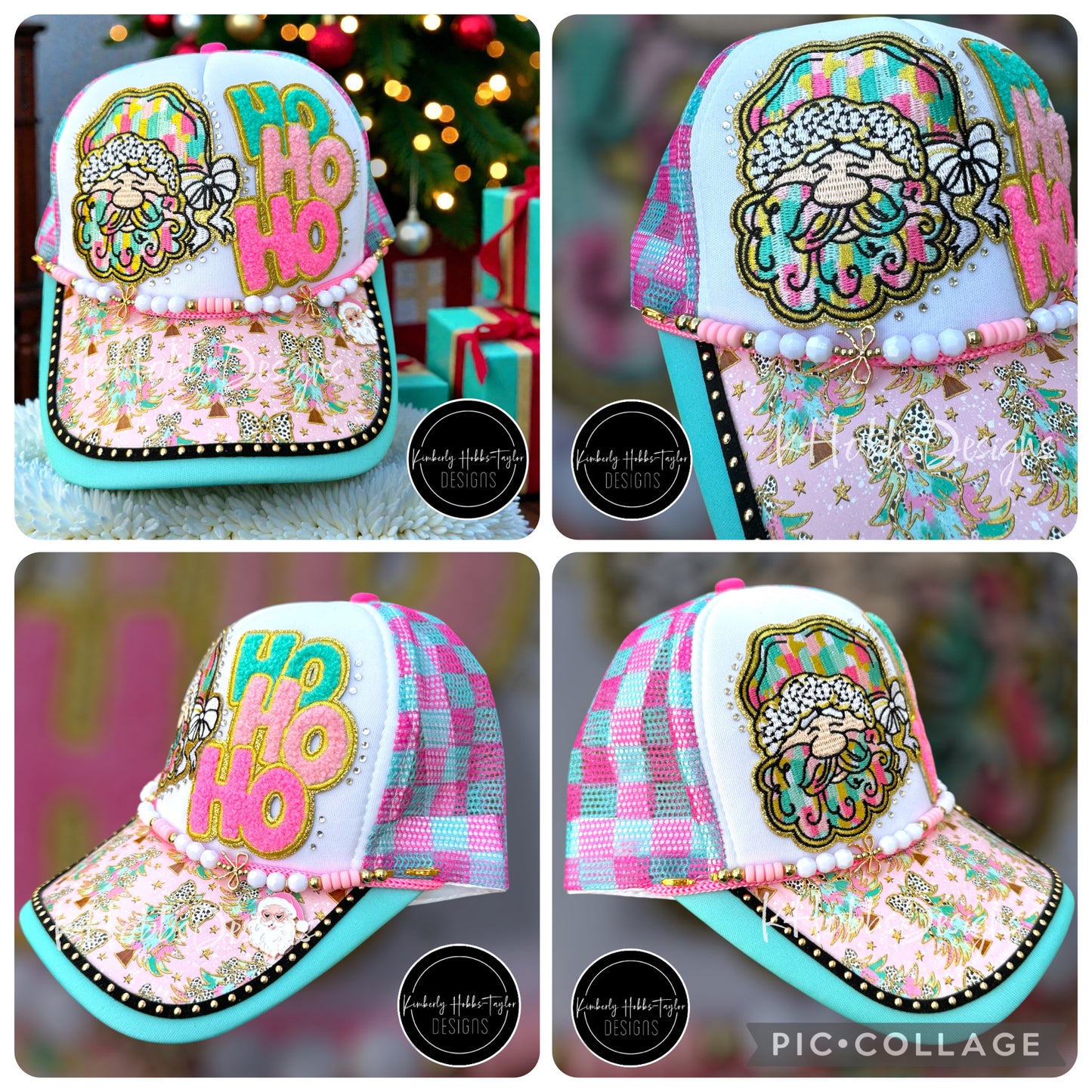 Pastel Santa Christmas Trucker Hat