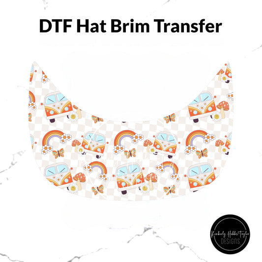 DTF Hat Brim Transfer - Stay Wild Hippie