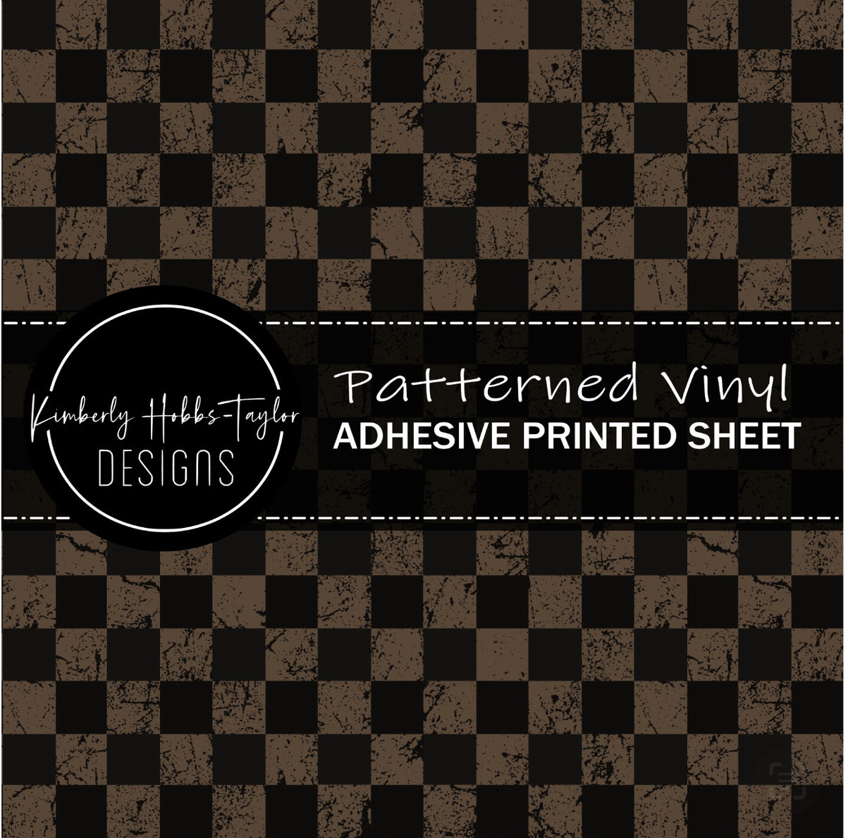 Black Brown Check B vinyl