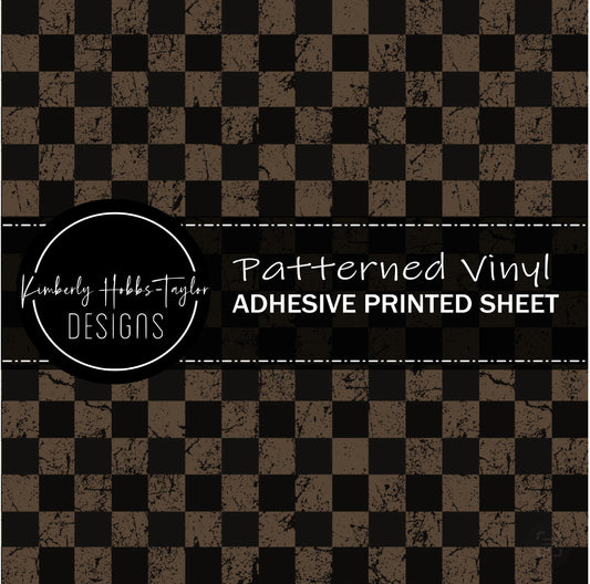 Black Brown Check B vinyl