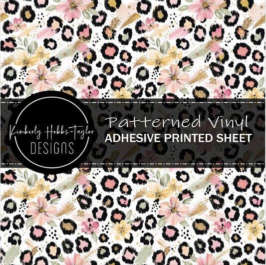 Boho Leopard Florals vinyl
