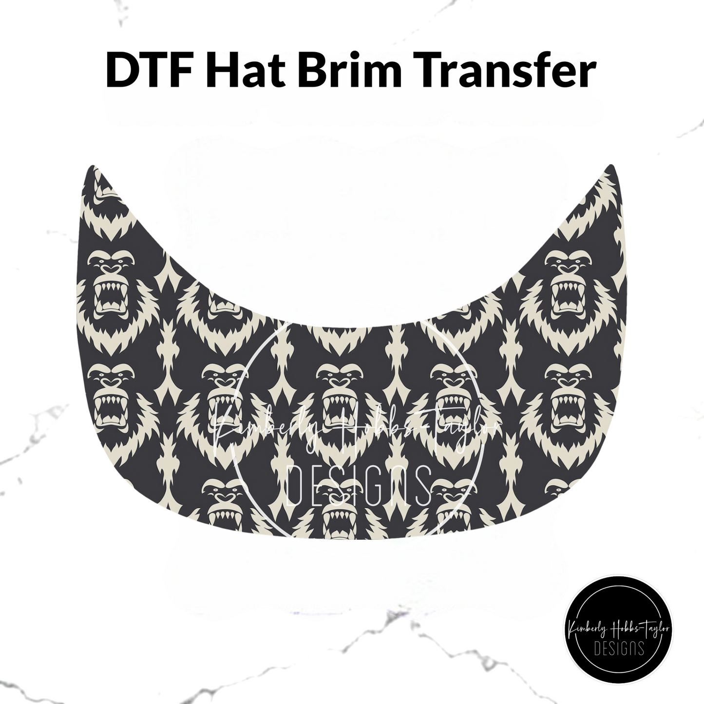 DTF Hat Brim Transfer - Bigfoot D
