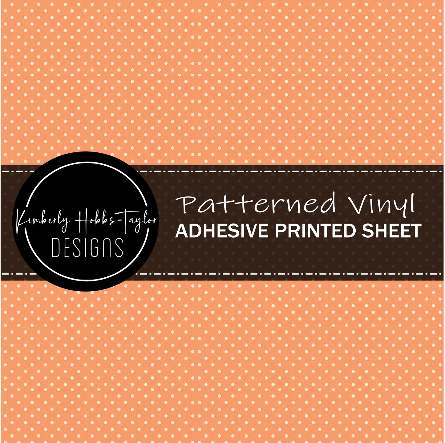 Peach Polka Dot - Boo Coord - Adhesive vinyl