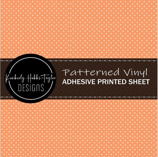 Peach Polka Dot - Boo Coord - Adhesive vinyl