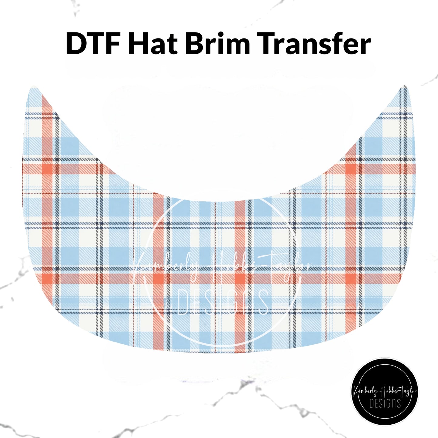 DTF Hat Brim Transfer - All These Flavors_Plaid Coord