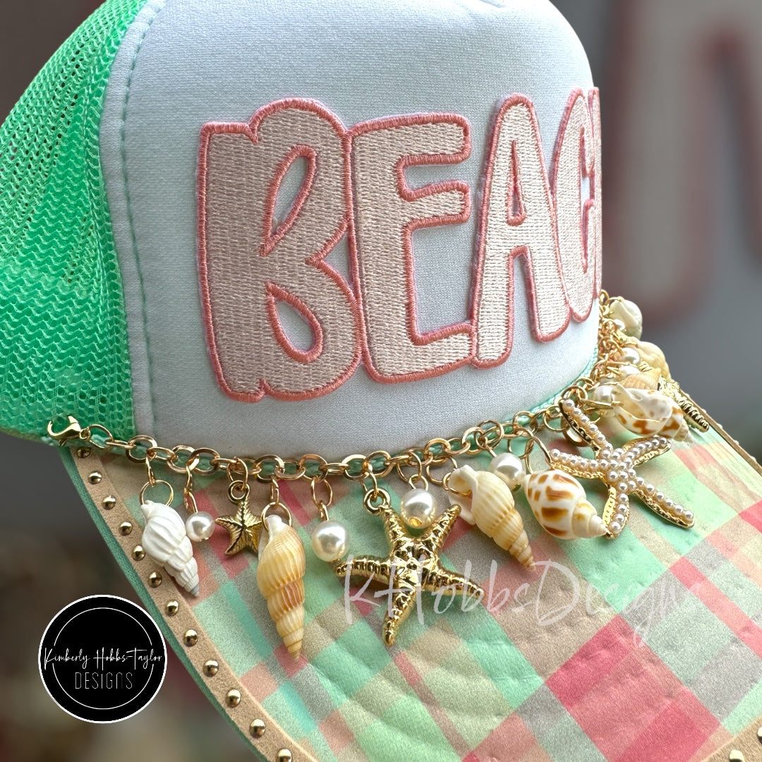Beach Trucker Hat - Peach