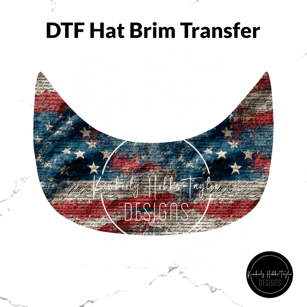 DTF Hat Brim Transfer - We The People J