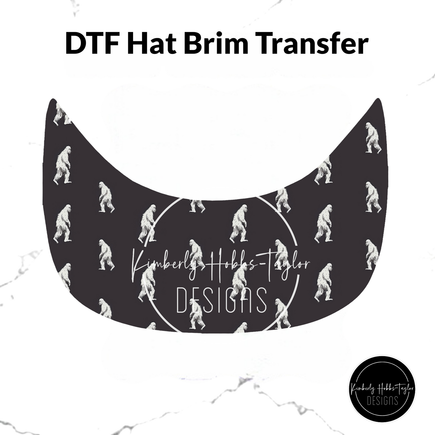 DTF Hat Brim Transfer - Bigfoot B