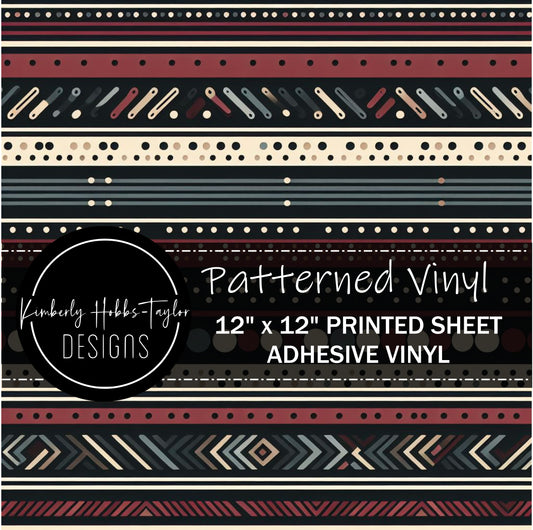 Dark Grey and Maroon Lines and Dots - KHobbs Exclusive vinyl