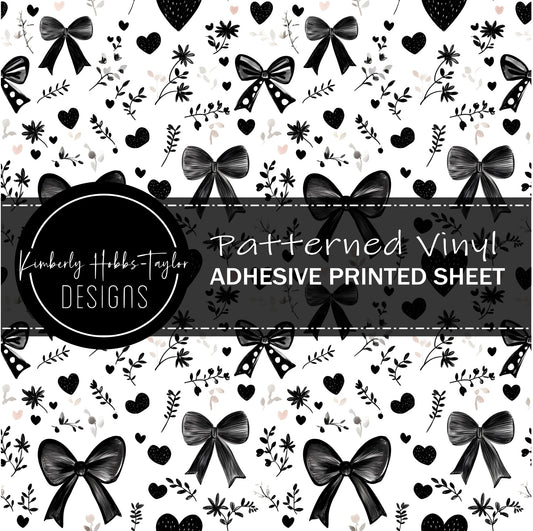 Black Bows Pinks Hearts vinyl