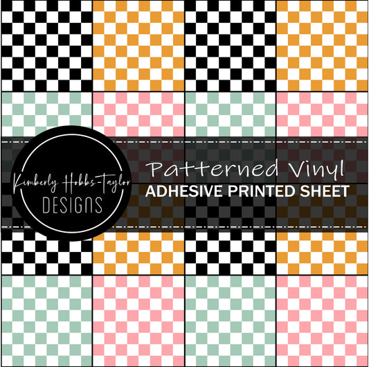 Pastel Spooky - Checkered Coordinate vinyl