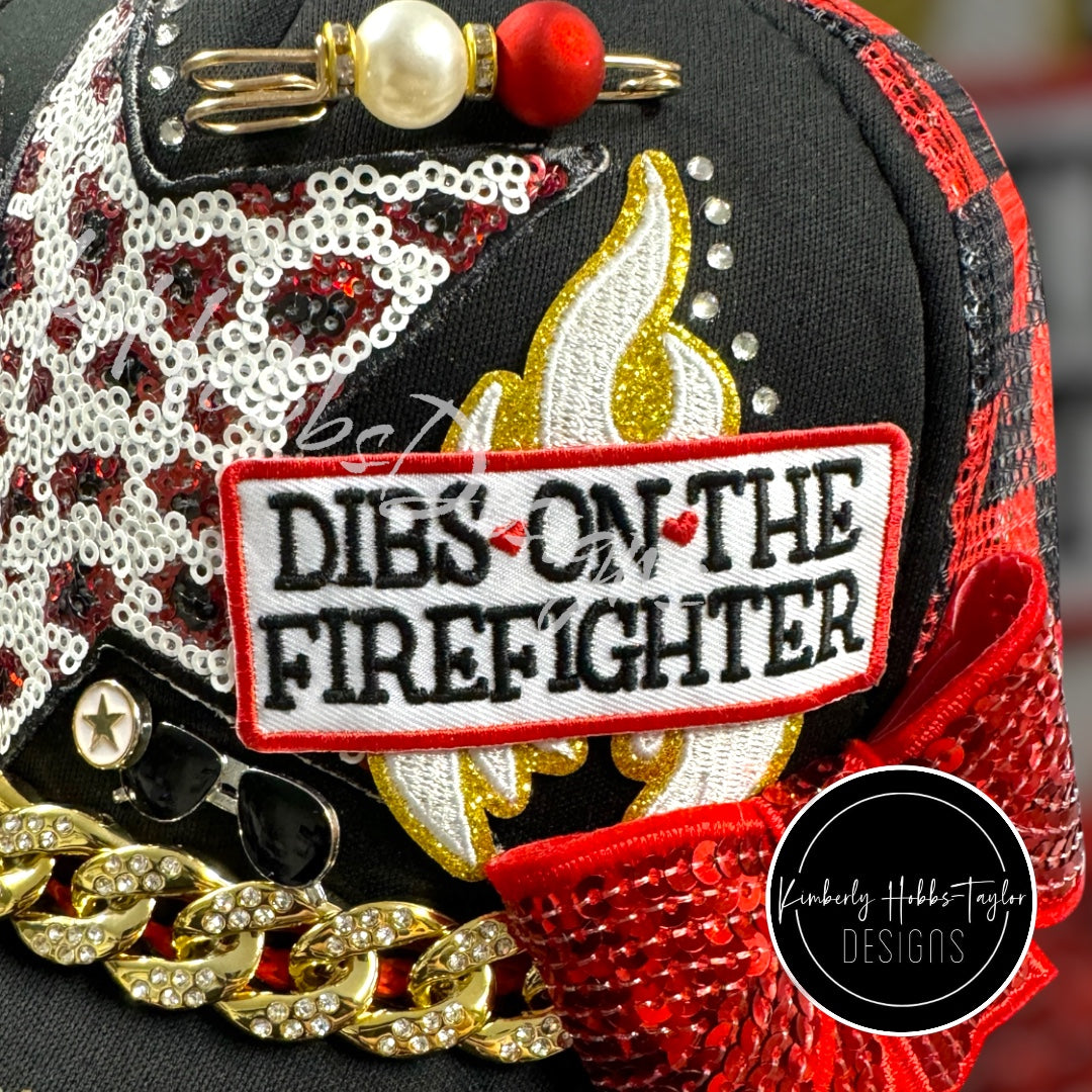 Dibs On The Firefighter Trucker Hat