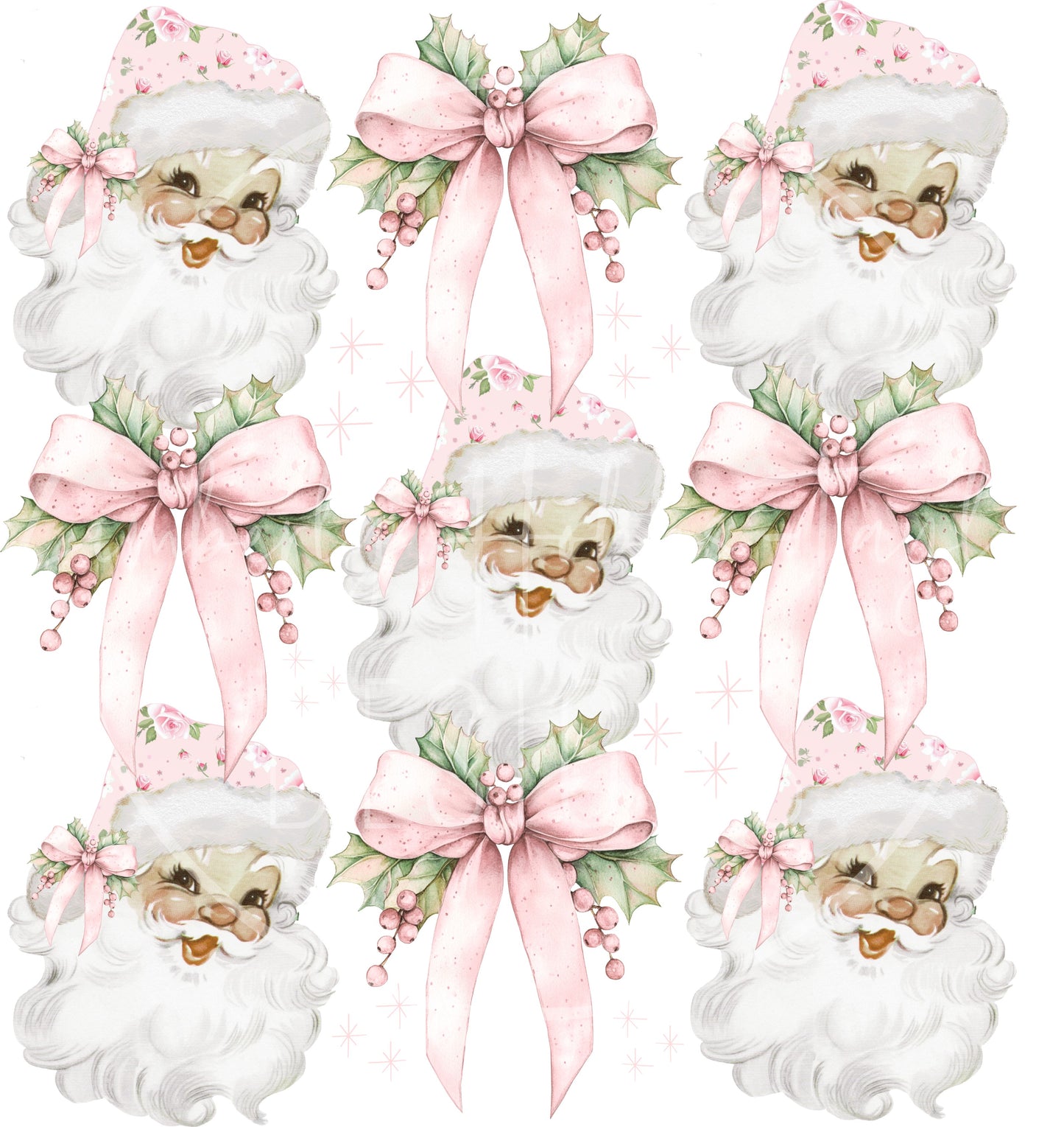 Pink Bows and Holly decal