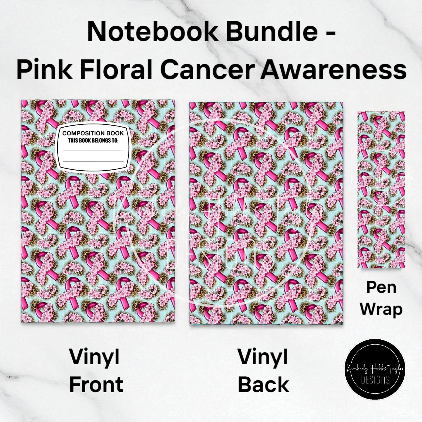 Composition Notebook Cover + Pen Wrap Bundle - Choose Your Vinyl Option
