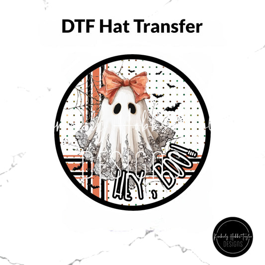 DTF Hat Transfer - Hey Boo