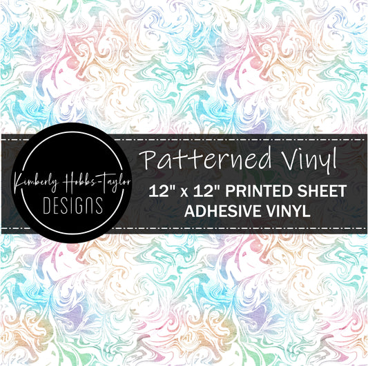 White Rainbow Swirl vinyl