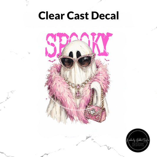 Clear Cast Decal - Spooky Boojee Ghost