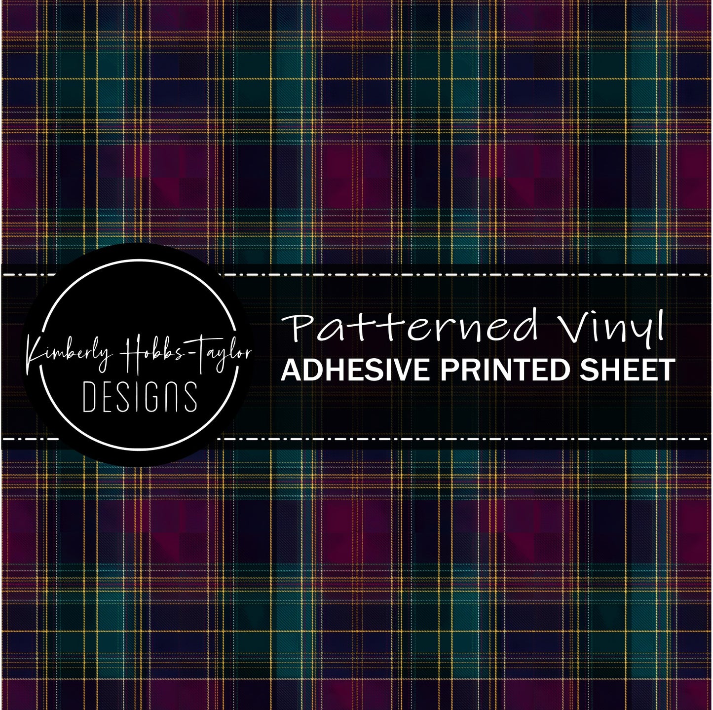 Burgundy Teal Plaid vinyl