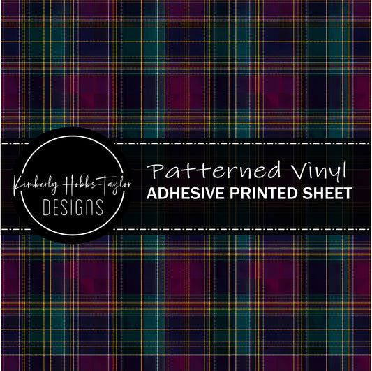 Burgundy Teal Plaid vinyl