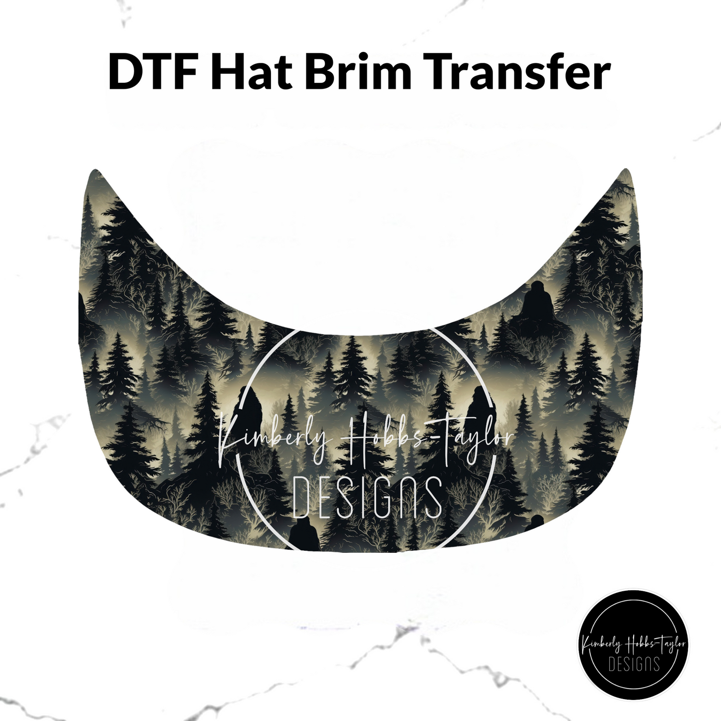 DTF Hat Brim Transfer - Bigfoot C
