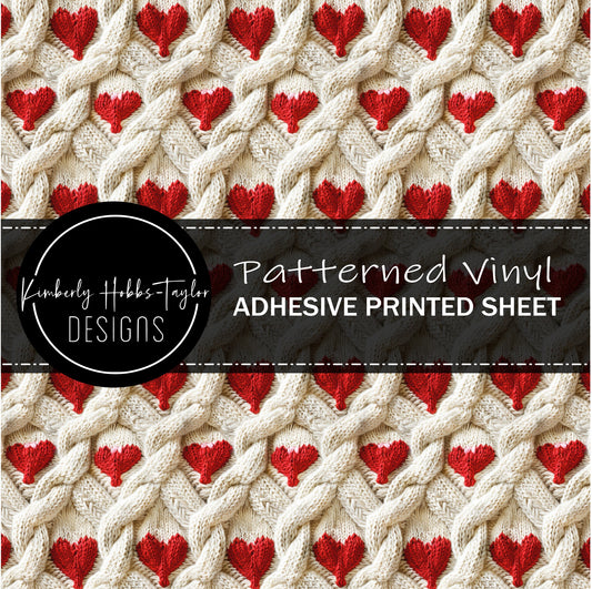 3D Woven Valentine Hearts vinyl