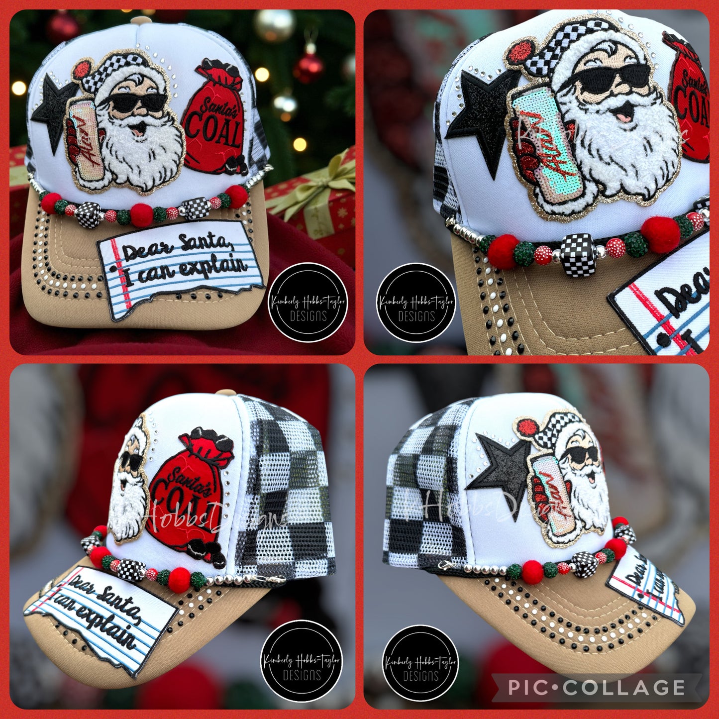 Preppy Santa Christmas Trucker Hat