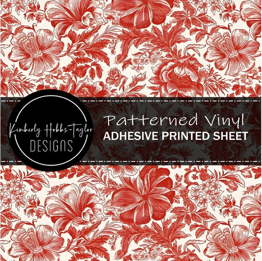 Red Chinoiserie D vinyl