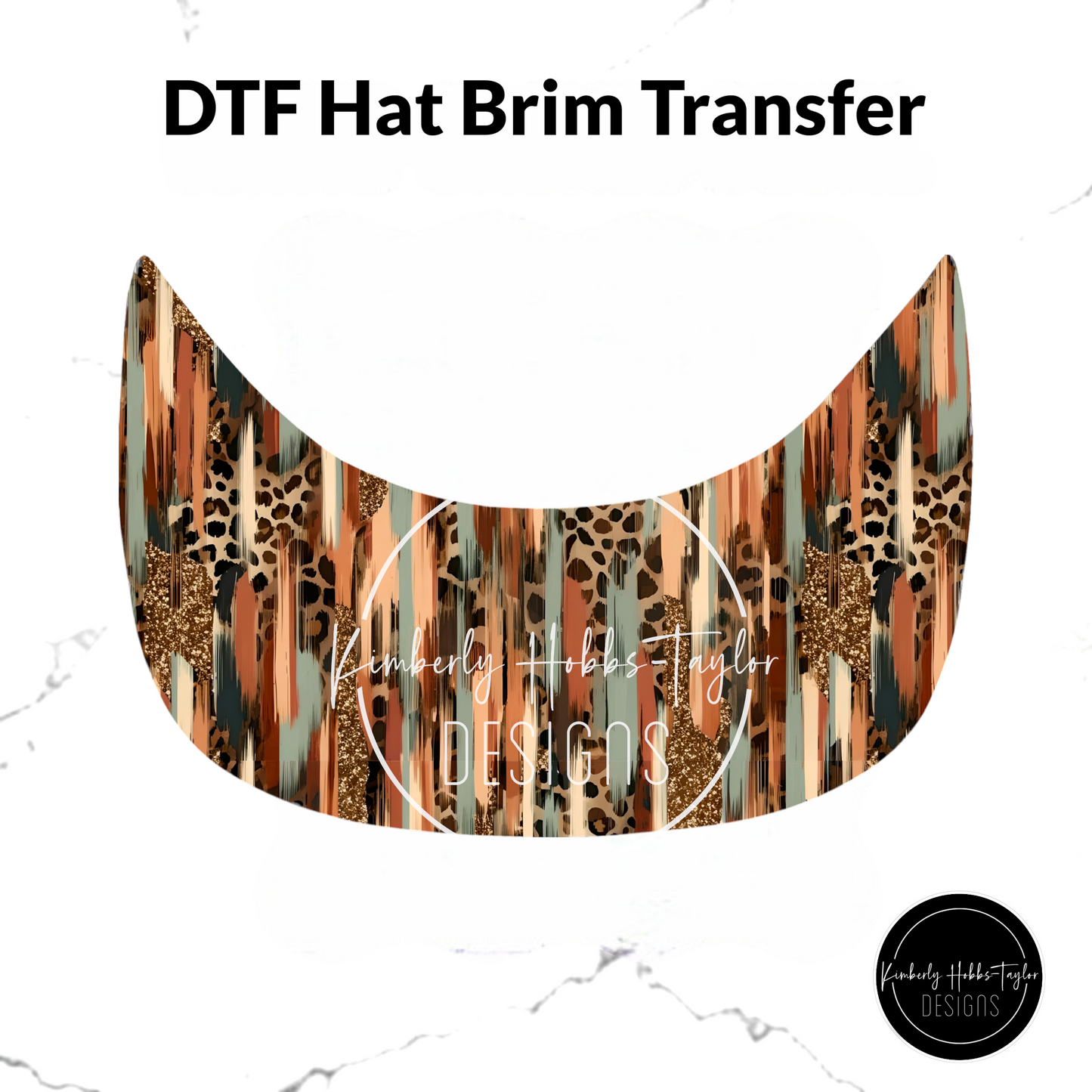 DTF Hat Brim Transfer - Fall Brushstrokes