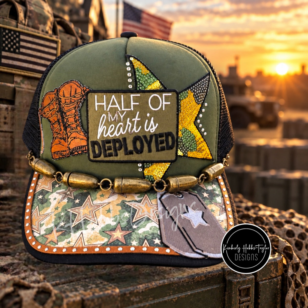 Half Of My Heart Is Deployed - Trucker Hat