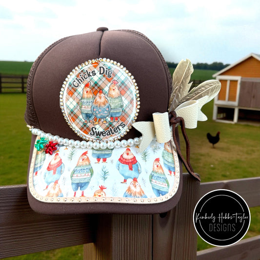 Chicks Dig Sweaters - Brown Trucker Hat
