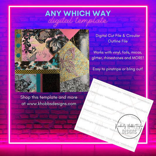 Any Which Way Template for Makerflo 20 Skinny - Digital Cut File Only