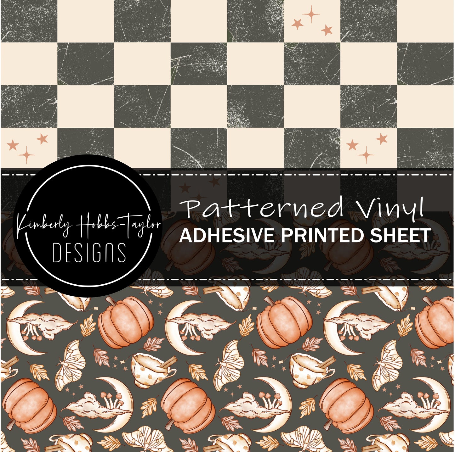 Pumpkins and Moths - Checkered Coord Combo vinyl