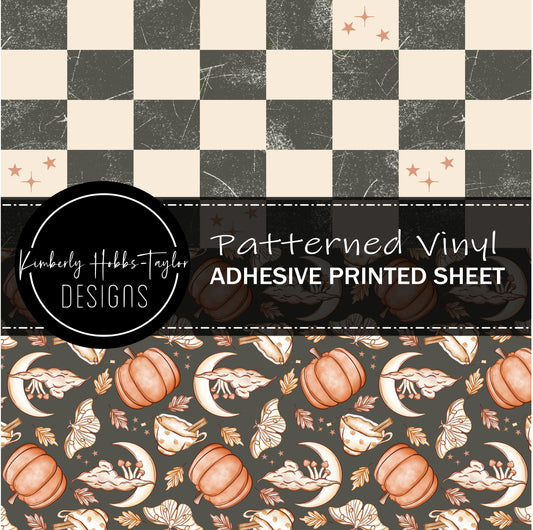 Pumpkins and Moths - Checkered Coord Combo vinyl