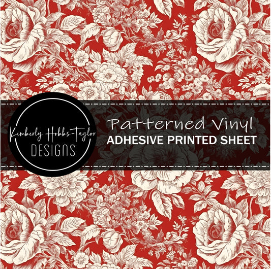 Red Chinoiserie A vinyl