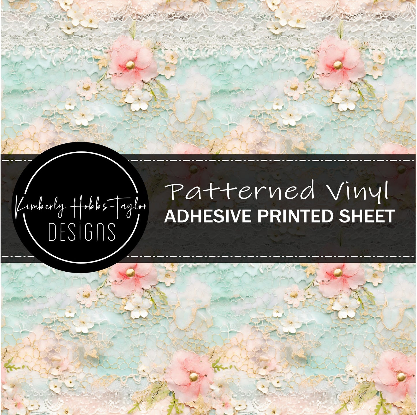 Aqua Pink Blooms G vinyl