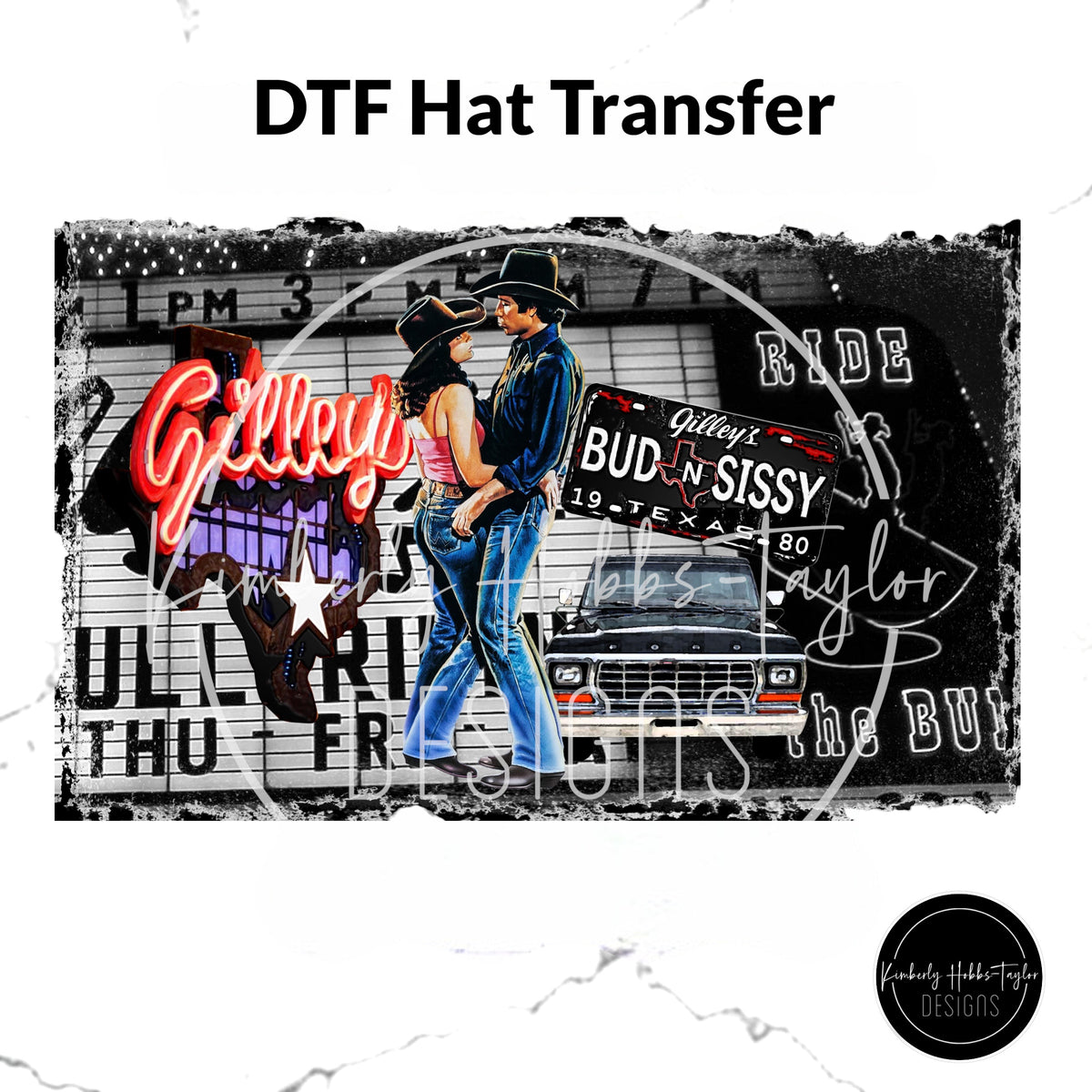 DTF Hat Transfer - Bud and Sissy