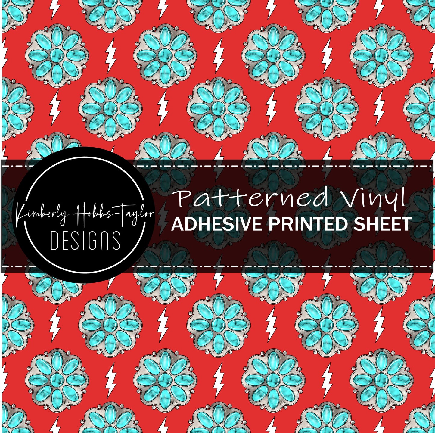 Turquoise Red Pendants - Adhesive Vinyl