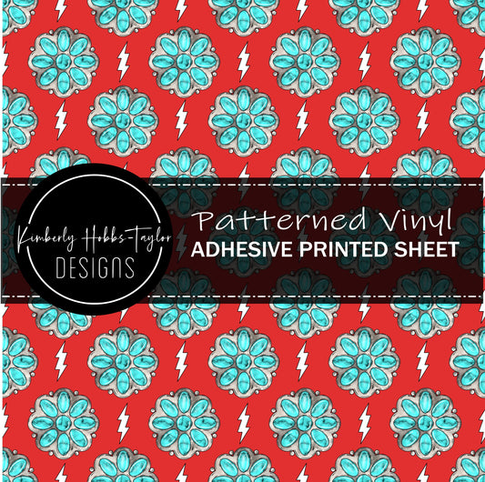 Turquoise Red Pendants - Adhesive Vinyl