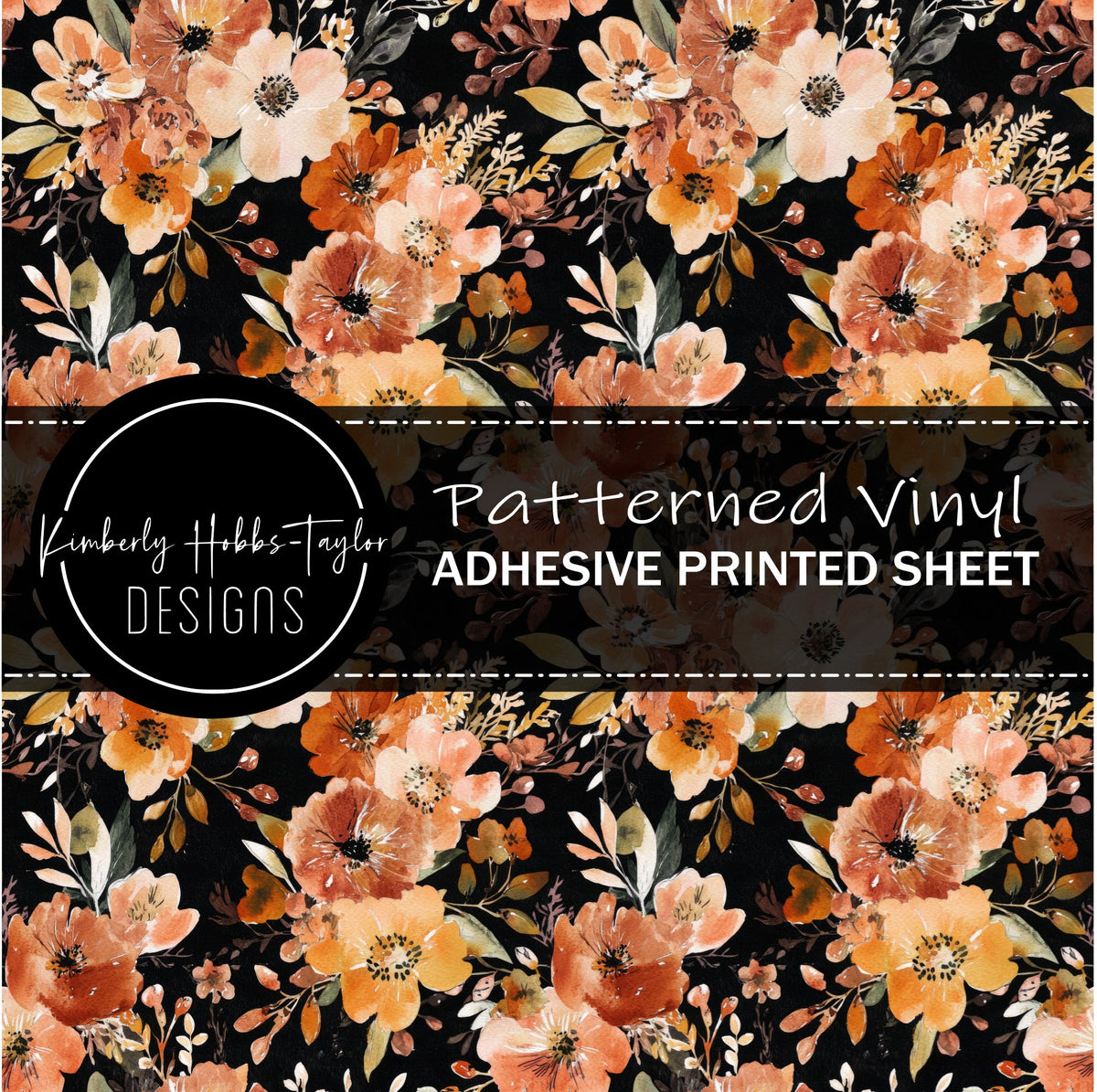 Fall Florals - Rust and Peach vinyl