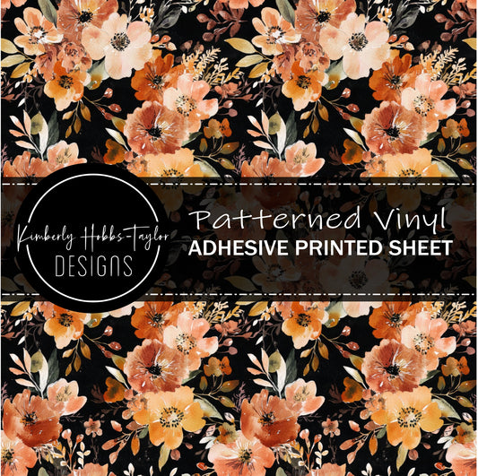 Fall Florals - Rust and Peach vinyl