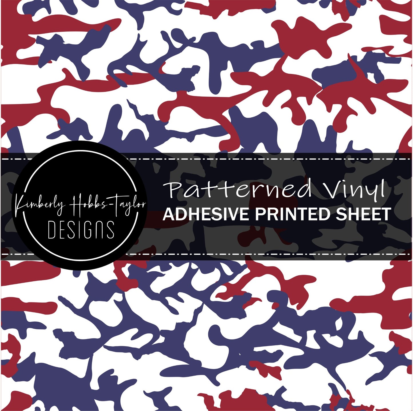 Red White Blue Camo A vinyl