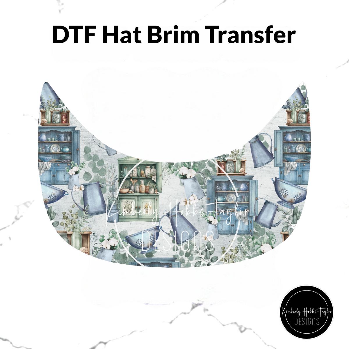 DTF Hat Brim Transfer - Grandmas Kitchen C